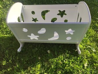 Kolébka pro panenky -+ peřinka+ polštářek, VÁNOCE