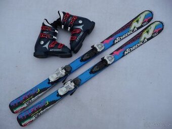 282. Lyže NORDICA - 130 cm + boty ATOMIC 38 eu - set