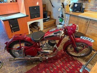 Jawa 250 Pérák 1954 - po GO, původní TP, krásný stav
