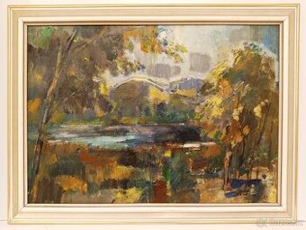 Obraz Jana Lieblová, Šumava 1981, olej 60x80