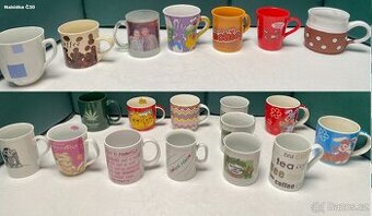 hrnků – různé druhy, objem 250–600 ml (20 ks)