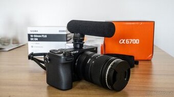 SONY a6700+SIGMA 18-50mm+SONY mikrofon+NISI filtr CPL