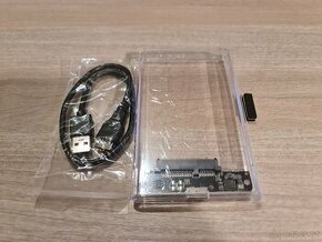 HDD průhledný box 2,5 SATA USB 3 nový - 1