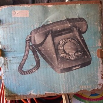 Stary telefon tesla + krabice