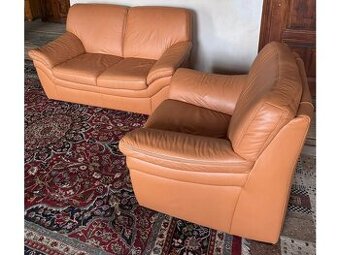 Kožená sedací souprava 2+1,3202