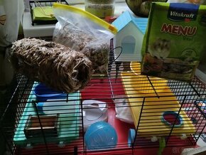 Klec pro křečka s příslušenstvím