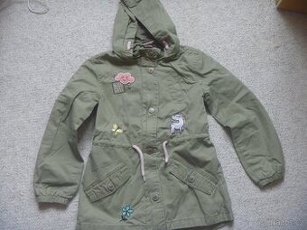 jarní dívčí khaki parka s jednorožcem zn. Dopodopo vel. 128