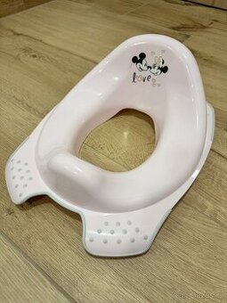 Keeper Adaptér na WC s protiskluzem Mickey a Minnie růžová