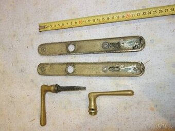 Stará mosazná klika od dveří č.2