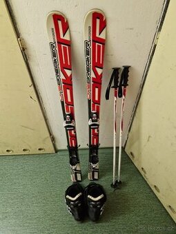 Lyžařsky  set  - lyže 120 cm, hůlky + boty