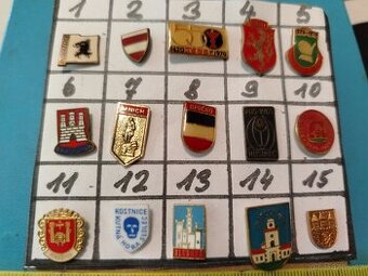 HERALDIKA - MĚSTA  - SBÍRKA ODZNAKŮ.