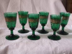 sklo šest krát panák likérka sada