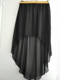 Nová černá sukně 2v1, vel. 38 (S-M-L)