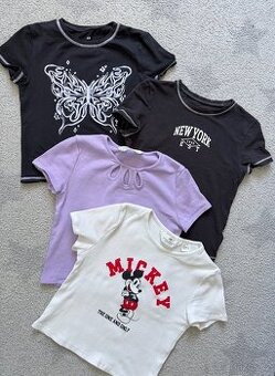 Tričko, crop top Reserved, Terranova, HM, vel. 134/140
