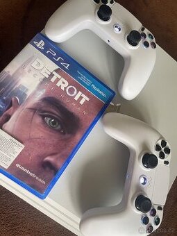 Ps4 PRO-white 1TB + 2 ovladače - 1