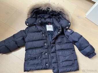 Detska bunda MONCLER s pravou kozesinou