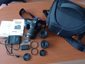 Canon EOS 80d set tělo + 3 objektivy + příslušenství