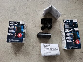 CRIVIT běžecké světlo (dynamo) se 4 LED diodami BEZBATERIOVÉ