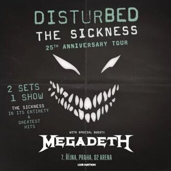 Klubové VIP - DISTURBED / Megadeth, O2 Arena 7.10.2025
