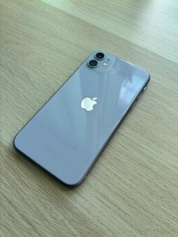 iPhone 11, 128 GB – fialový s příslušenstvím