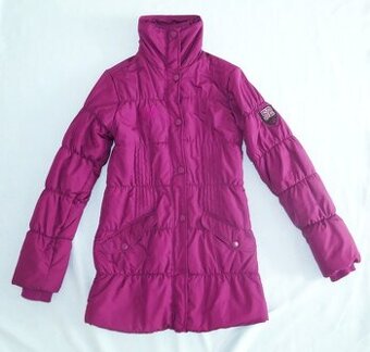 Fialová zimní prošívaná bunda, vel. 38, zn. C&A