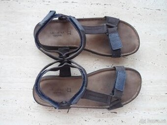 Modré boty sandály kožené - 35