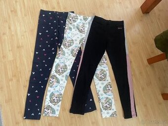 3 x zateplené legíny - vel. 134