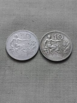2 kusy 10 korun 1930,31 stribro