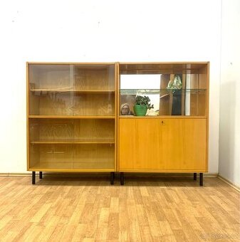 Retro knihovna s barem 60. léta E. Homa