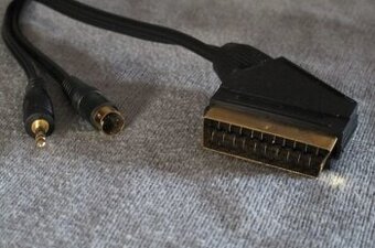 kabel 1xSCART-1x PS2+1x mini jack 3,5mm,propojovací, dl. 3m