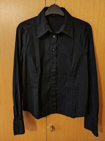 Dámská černá košile s elastanem, vel. 40 - 1