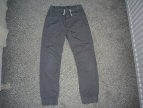 Plátěné kalhoty v pase do gumy vel 140 H&M - 1