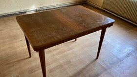 Dřevěný retro stůl - rozkládací