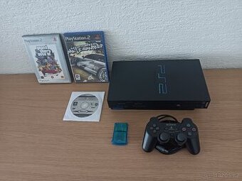 PS2 Fat + 3 hry