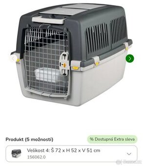 Přepravní box pro psa Trixie s kolečky.
