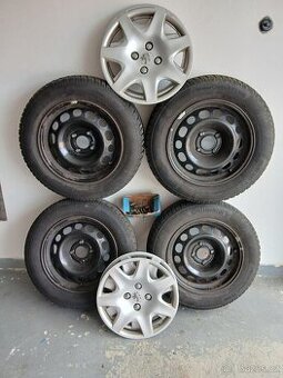Disky 6x15 (4x108), continental 195x65 R15 + poklice Peugeot