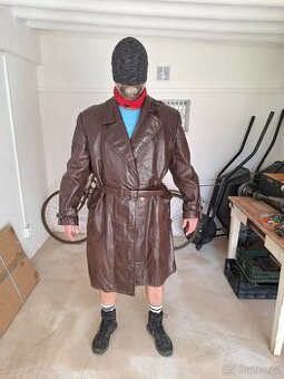 Pánský kožený kabát OP Prostějov cca 60.léta