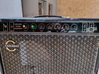 vintage 2x12" Carlsbro zesilovač kombo chassis 1970'