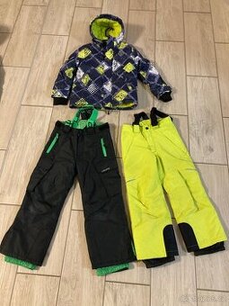Lyžařský komplet dětský - bunda a 2x kalhoty vel 122