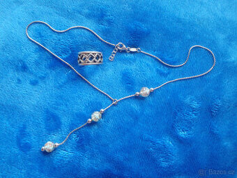 STŘÍBRNÝ PRSTEN a ŘETÍZEK cena s poštovným