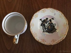 Hrnečky s podšálky, set 2 ks