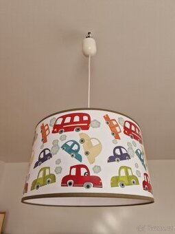 Dětský lustr na lanku - auta