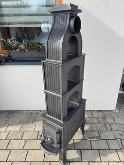 Norská litinová kamna věže