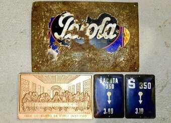 Smaltované, litinové cedule