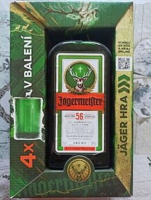 Jägermeister Frame 0,7L 35% Limitovaný herní pack s panáky