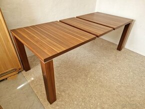 Nové stoly ořech polomasiv 90x160+40 cm