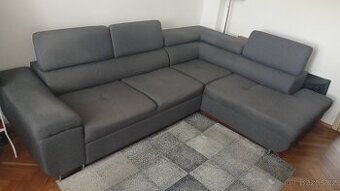 Rohová sedací souprava Anton, barva šedá, pravý roh