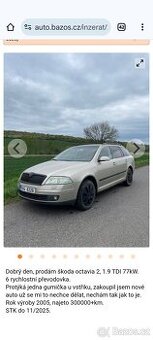 Octavia combi 2.1,9tdi 77kw