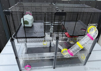 Klec pro křečka Ferplast Multipla Hamster Crystal s výbavou