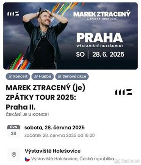Vstupenka na Marka Ztraceného-28.6., Praha